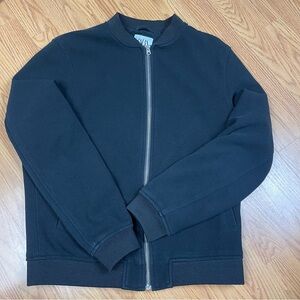 Zara Men's Black Zip-Up Sweater
